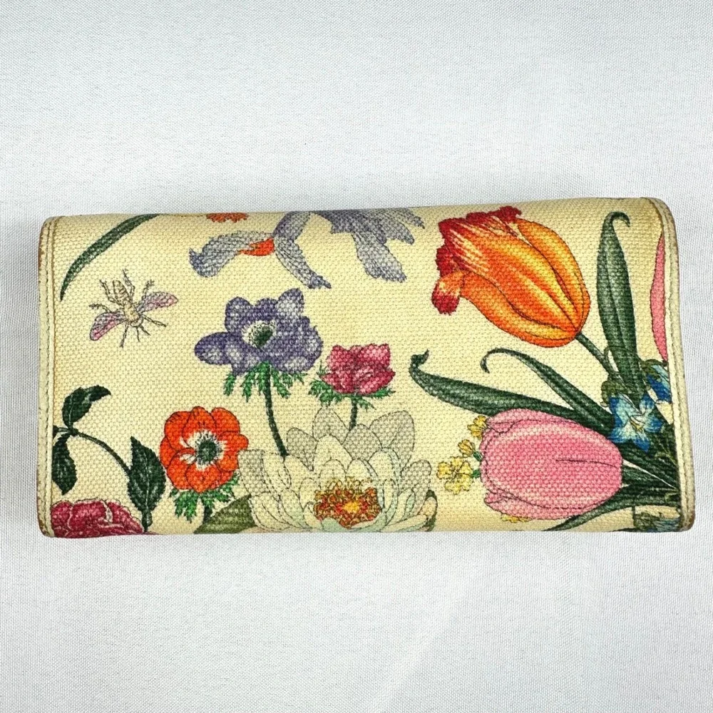 Gucci Flora Canvas Marmont Long Wallet on Chain Limited Edition w/Box & Dust Bag - Picture 3 of 15